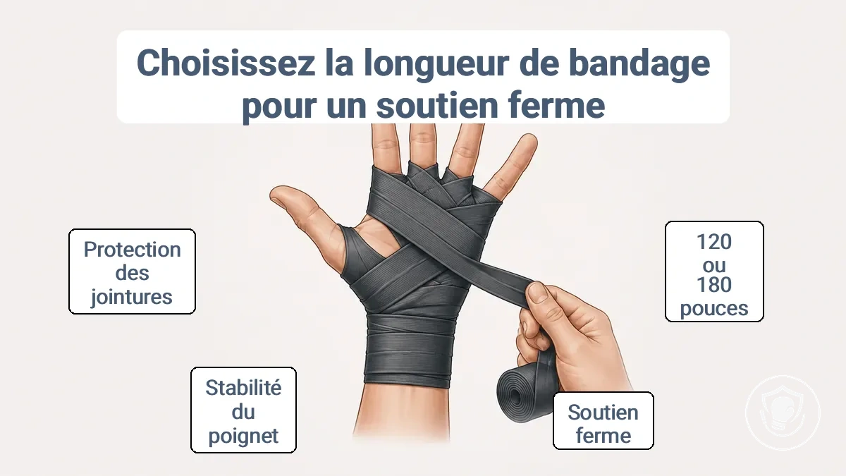 Illustration du serrage correct des bandes autour du poignet et des articulations
