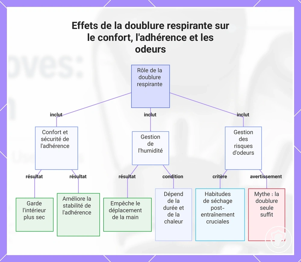 Effets de la doublure respirante sur le confort, l'adhérence et les odeurs