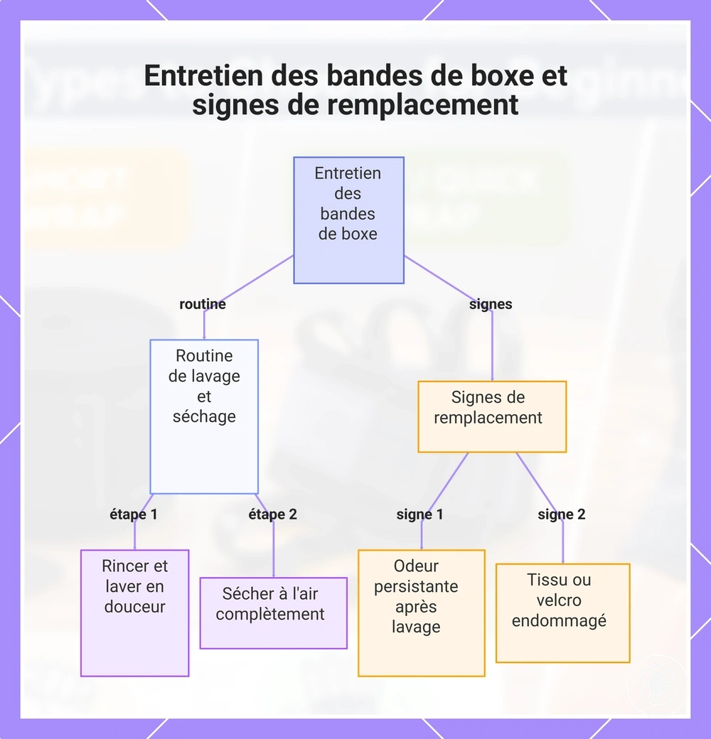 Entretien des bandes de boxe et signes de remplacement