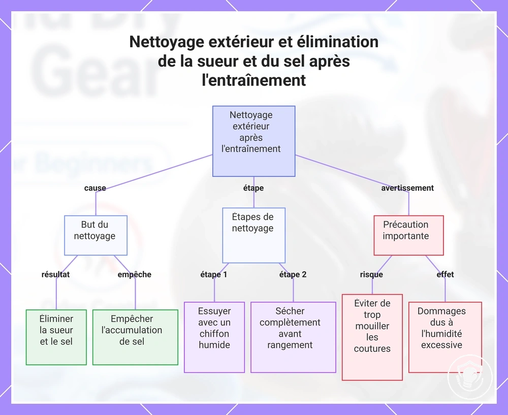 Nettoyage extérieur et élimination de la sueur et du sel après l'entraînement
