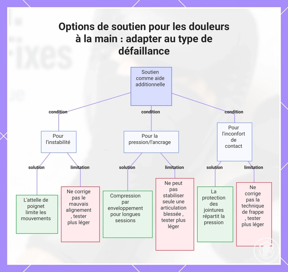 Options de soutien pour les douleurs à la main : adapter au type de défaillance