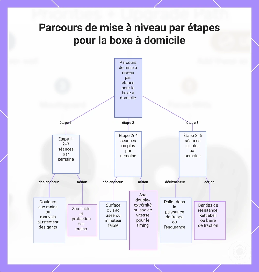 Parcours de mise à niveau par étapes pour la boxe à domicile