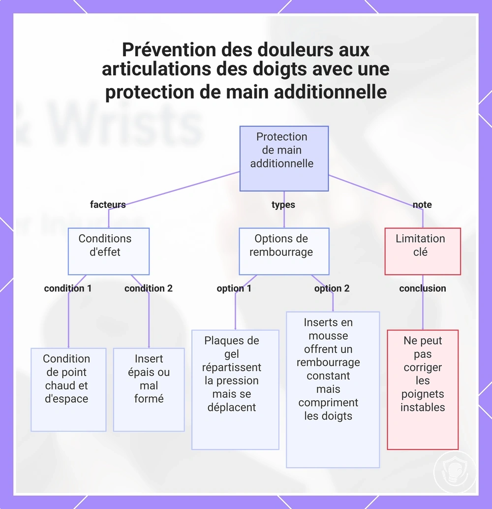 Prévention des douleurs aux articulations des doigts avec une protection de main additionnelle
