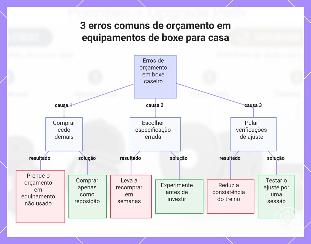 3 erros comuns de orçamento em equipamentos de boxe para casa