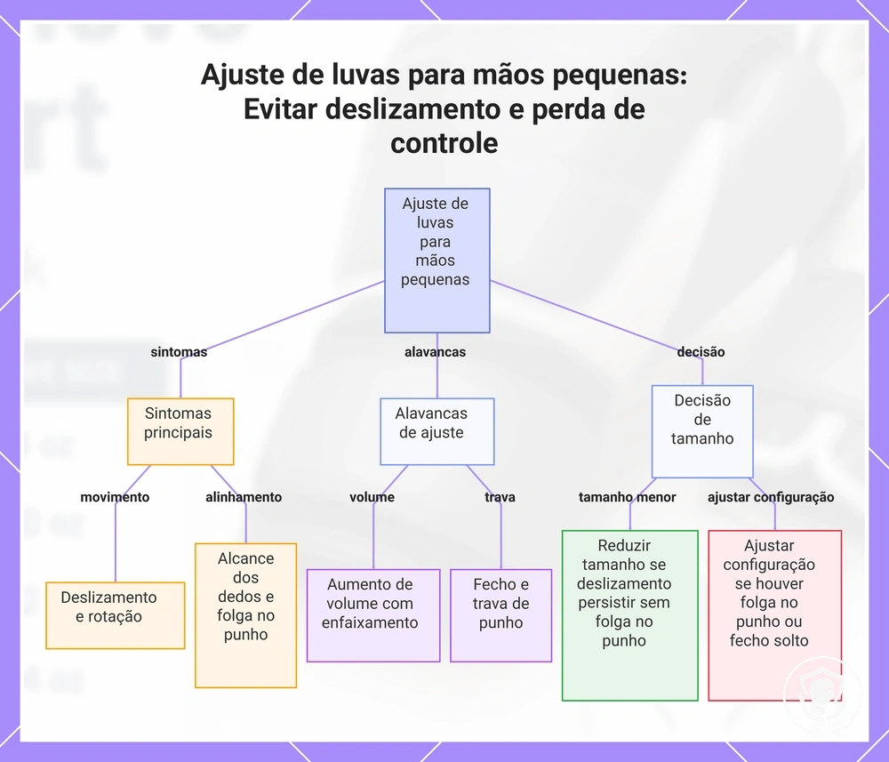 Ajuste de luvas para mãos pequenas: Evitar deslizamento e perda de controle