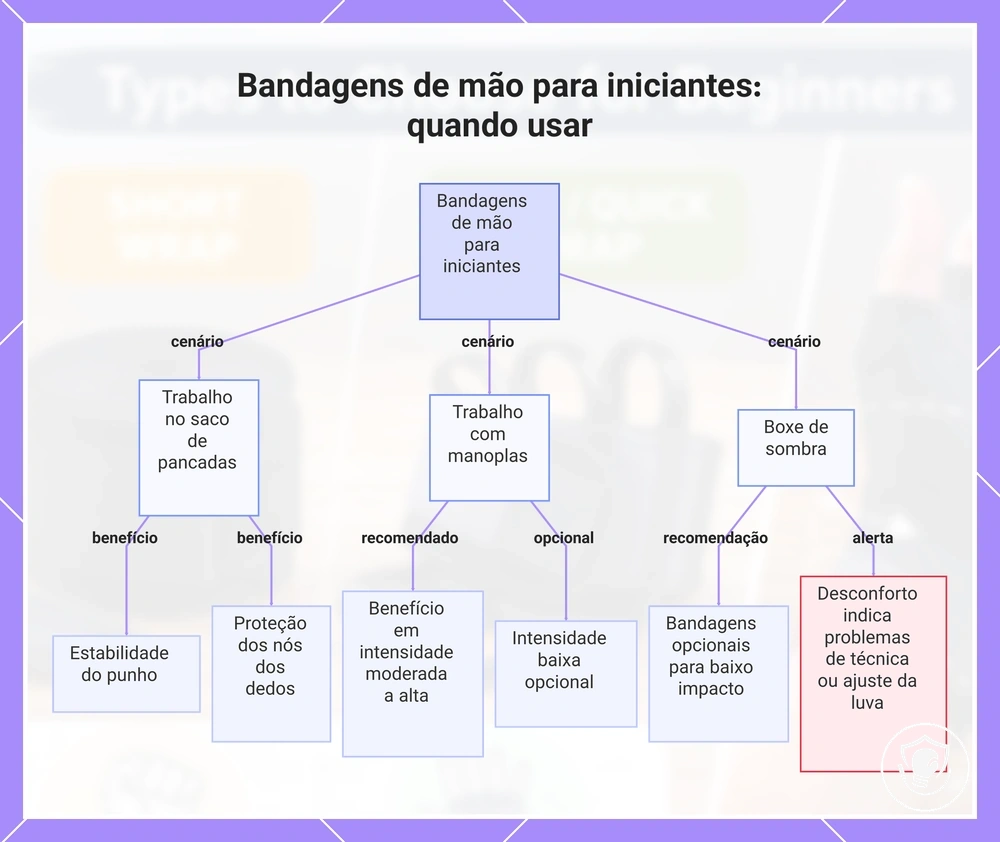 Bandagens de mão para iniciantes: quando usar