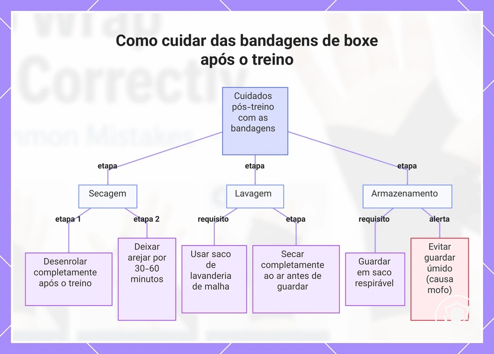 Como cuidar das bandagens de boxe após o treino
