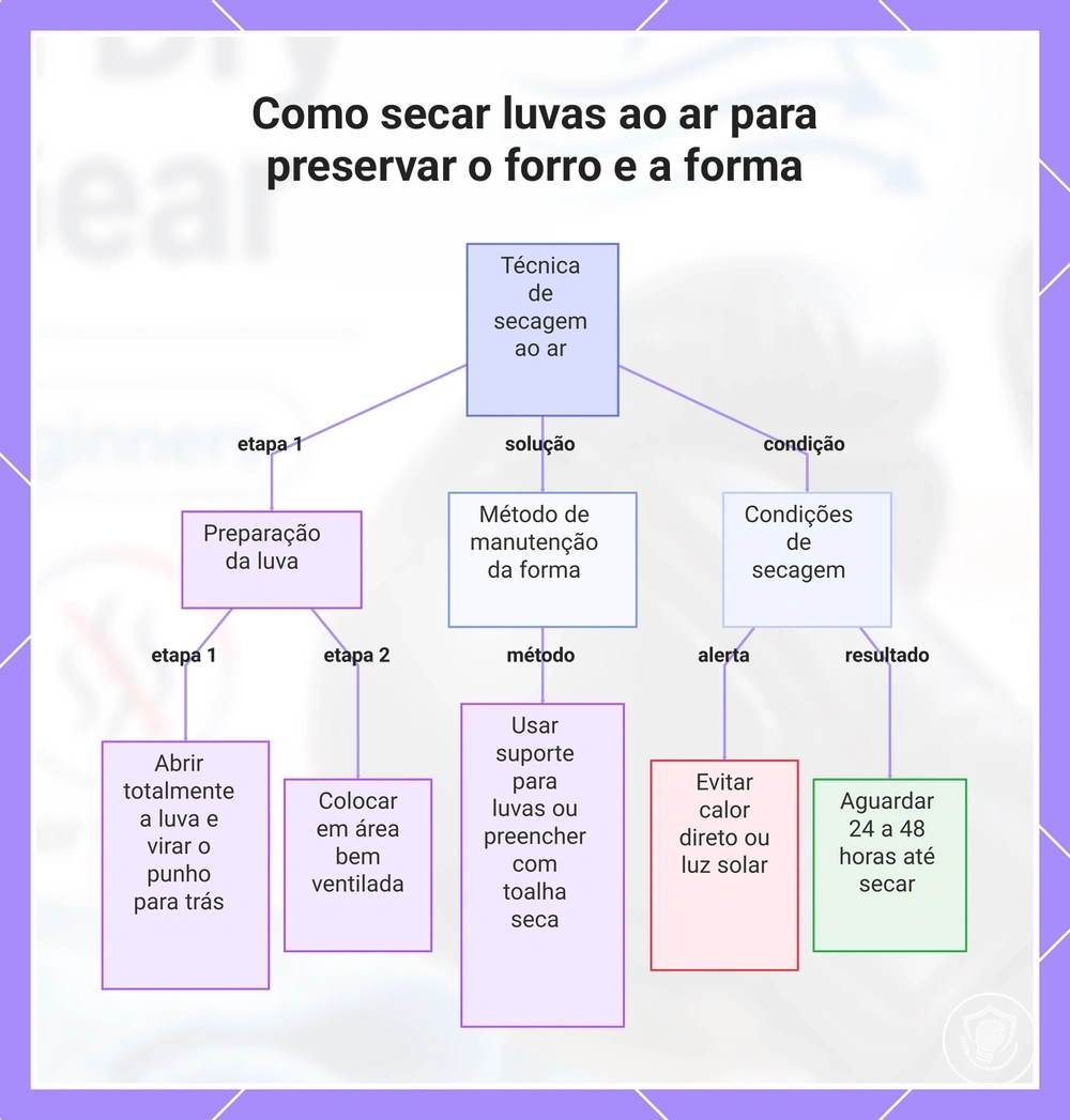 Como secar luvas ao ar para preservar o forro e a forma