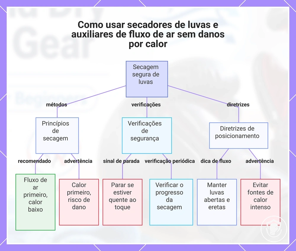 Como usar secadores de luvas e auxiliares de fluxo de ar sem danos por calor