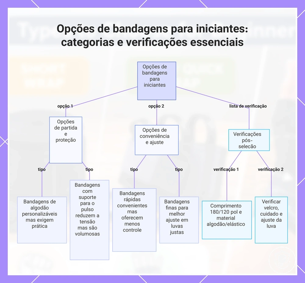 Opções de bandagens para iniciantes: categorias e verificações essenciais