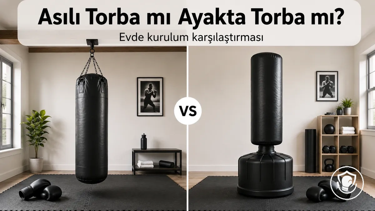 Yeni başlayanlar için asılı ve ayakta duran kum torbası kurulumları