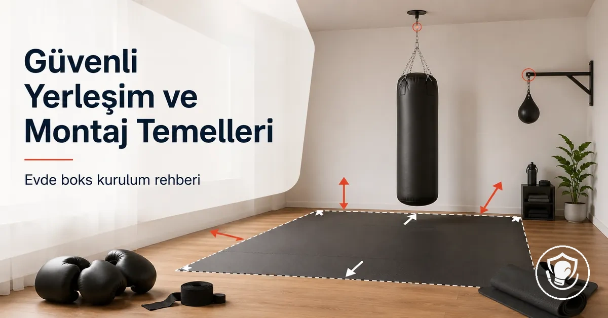 Yeni başlayanlar için evde boks ekipmanlarında güvenli yerleşim ve montaj düzeni