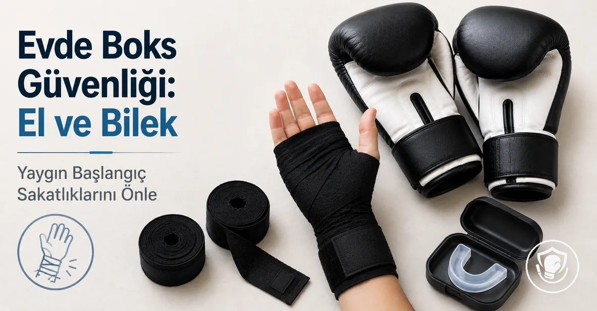 El ve bilek güvenliğine odaklanan, yeni başlayanlar için koruyucu evde boks ekipmanları