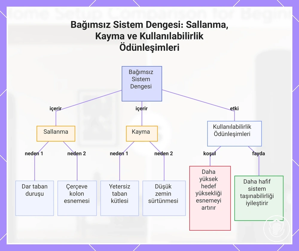 Bağımsız Sistem Dengesi: Sallanma, Kayma ve Kullanılabilirlik Ödünleşimleri