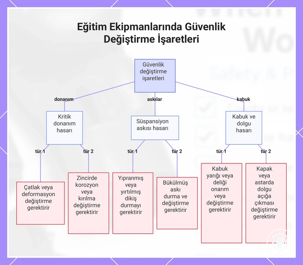 Eğitim Ekipmanlarında Güvenlik Değiştirme İşaretleri