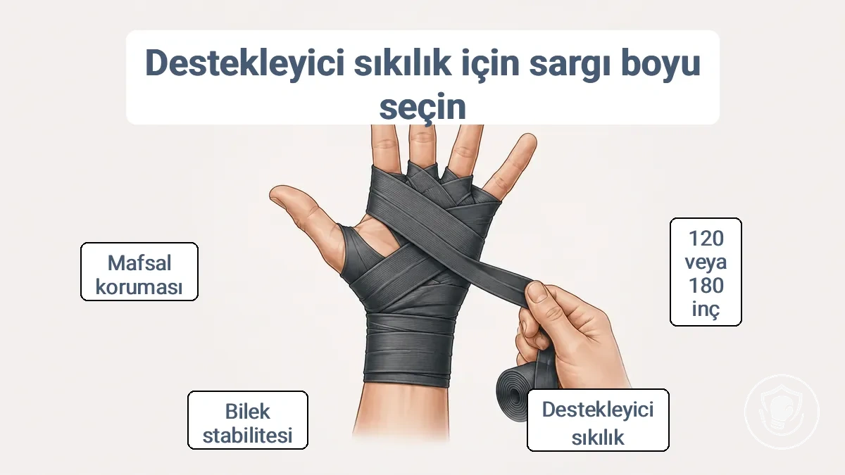 Bilek ve mafsallarda doğru el bandajı sıkılığını gösteren çizim