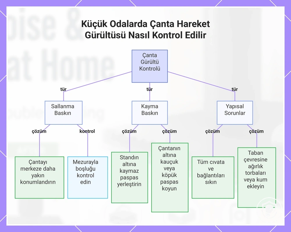 Küçük Odalarda Çanta Hareket Gürültüsü Nasıl Kontrol Edilir