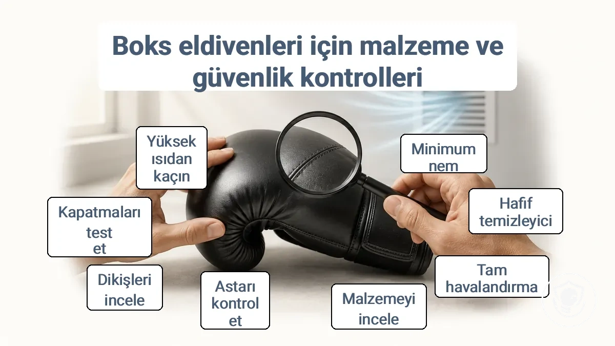 Temizlik öncesi boks eldiveni durumunu kontrol etme
